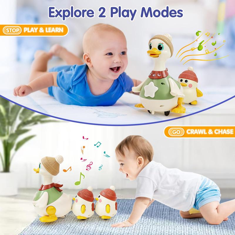3Pack Duck Family Toy Set Lights Music Motor Activity - 1757564303291 - detail - side