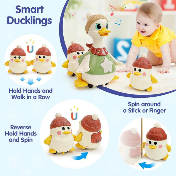 3Pack Duck Family Toy Set Lights Music Motor Activity - 1757564303291 - lifestyle - detail