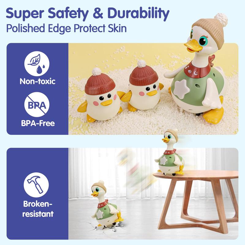 3Pack Duck Family Toy Set Lights Music Motor Activity - 1757564303291 - detail - detail