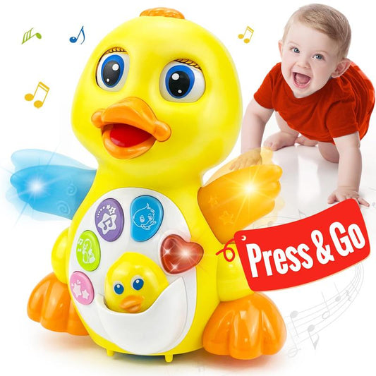 Crawling Duck Toy Music Lights Infant Development image - 1757626310285 - front - primary