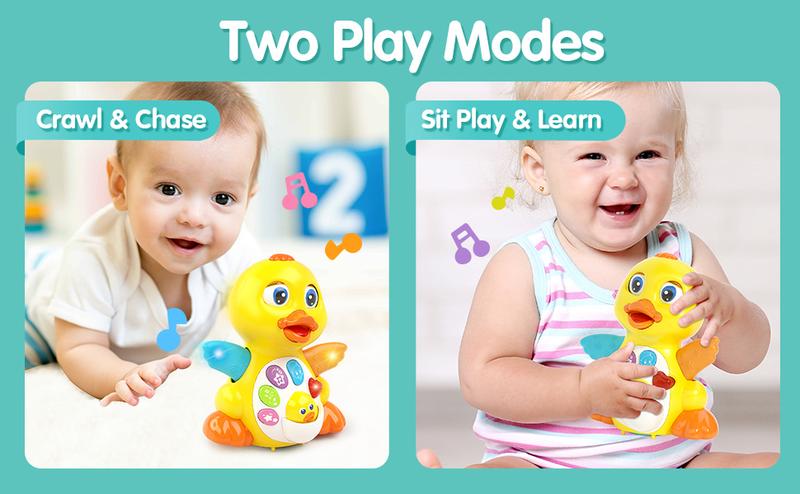 Crawling Duck Toy Music Lights Infant Development image - 1757626310285 - lifestyle - cover