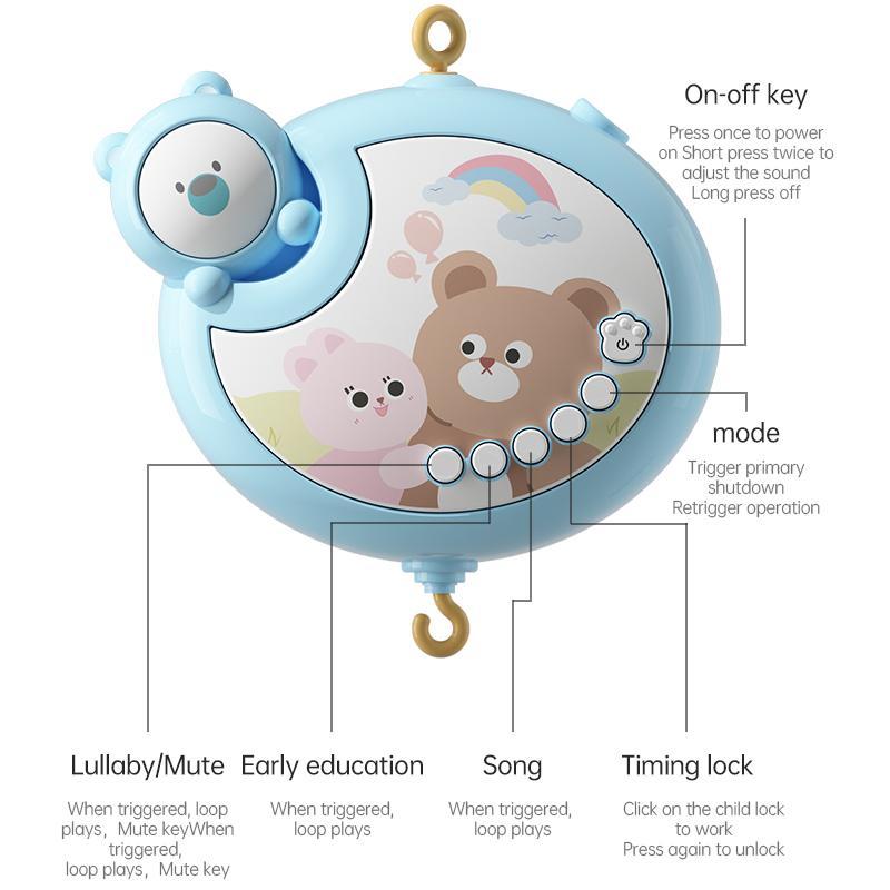 Crib Music Light Timer Toy Soothing Sound Sleep Aid - detail - detail