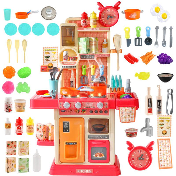 Pretend Play Kitchen Set 45Piece Sound Light Cooking Station - detail - cover