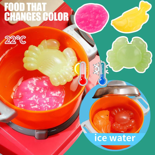 Pretend Play Kitchen Set 45Piece Sound Light Cooking Station - detail - detail