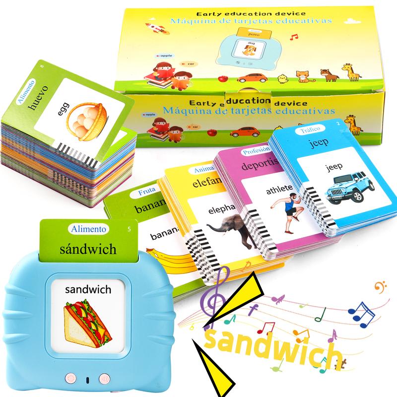 Bilingual Talking Flash Cards English Spanish Vocabulary Learning - primary - front