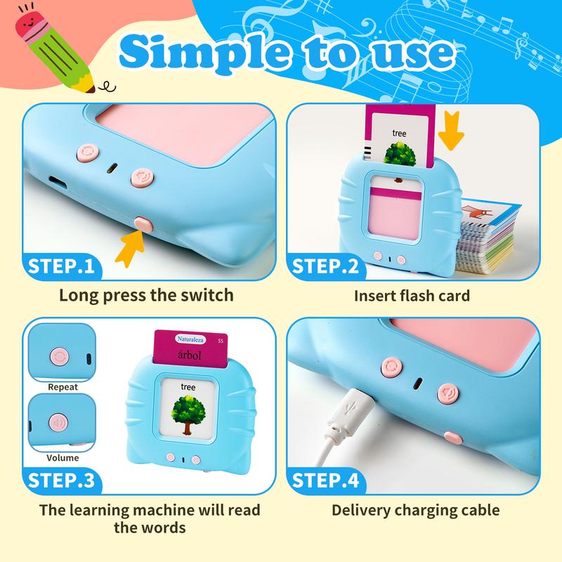 Bilingual Talking Flash Cards English Spanish Vocabulary Learning - detail - detail