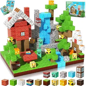 100Piece Magnetic Building Blocks Set STEM Montessori Creative Tiles - primary - cover