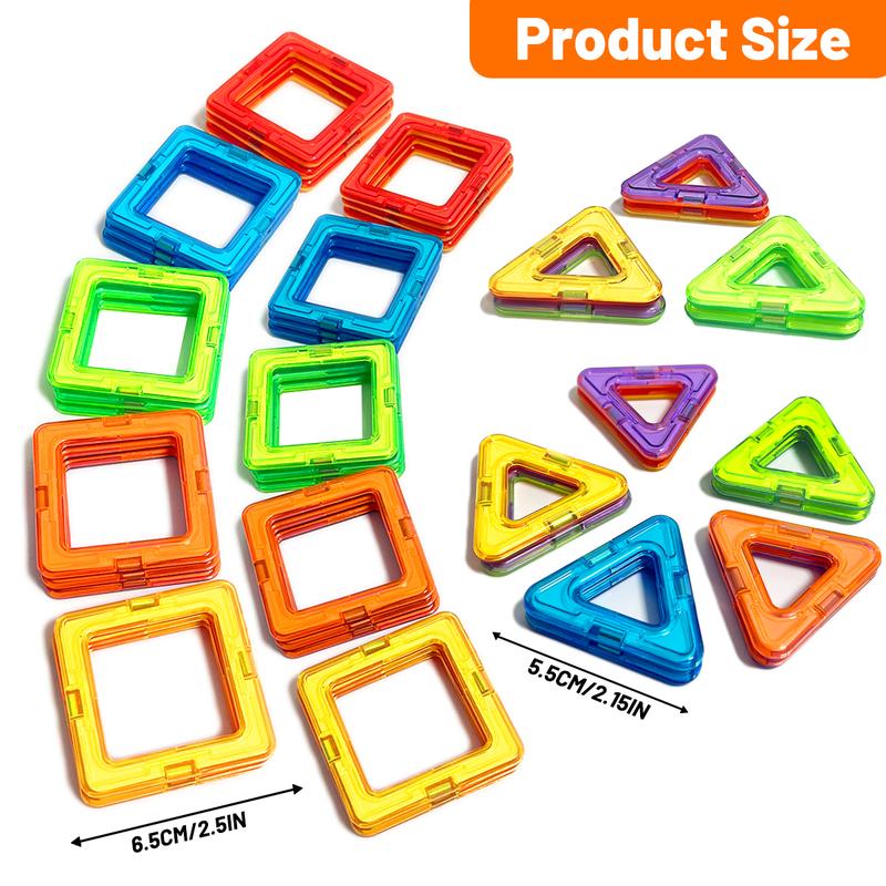 Large Magnetic Building Blocks Set STEM Educational Assorted Colors - primary - front