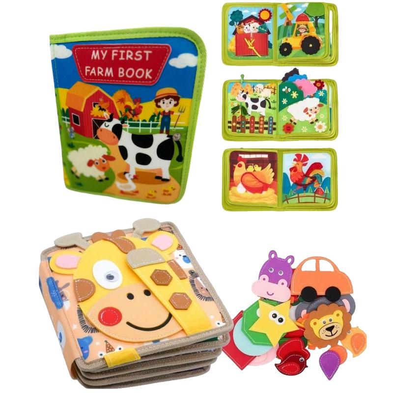 Busy Board 3D Story Cloth Book Early Education Sensory Toy - primary - cover
