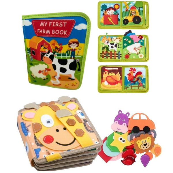 Busy Board 3D Story Cloth Book Early Education Sensory Toy - primary - cover
