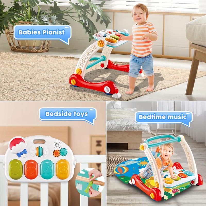 Interactive Baby Gym Play Mat with Toys Rattles Tummy Time Support - lifestyle - cover