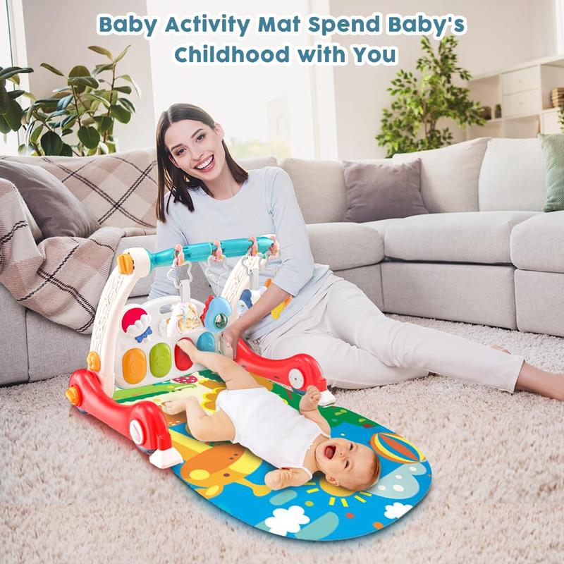 Interactive Baby Gym Play Mat with Toys Rattles Tummy Time Support - lifestyle - cover