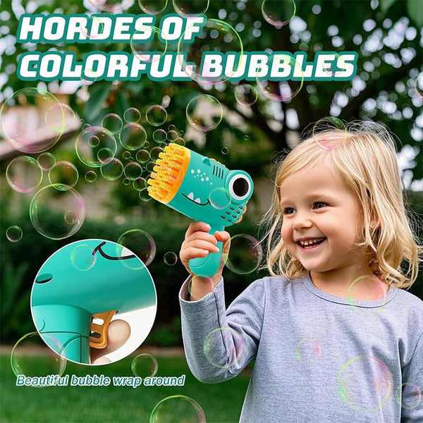 Handheld Rocket Bubble Machine for Kids Portable Electric Bubble Toy - lifestyle - angle