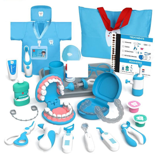 Kids Dentist Playset Educational Role Play Toy with Tools Teeth Model - primary - cover