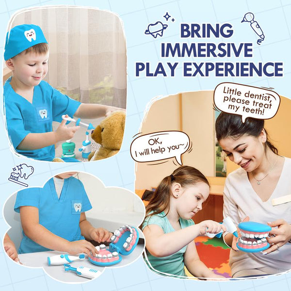 Kids Dentist Playset Educational Role Play Toy with Tools Teeth Model - detail - detail - lifestyle