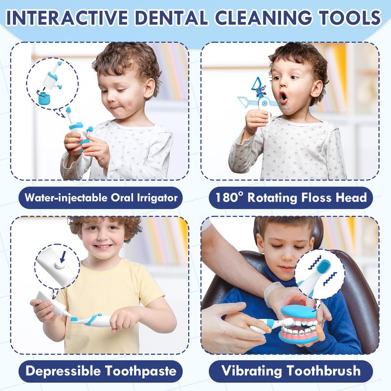 Kids Dentist Playset Educational Role Play Toy with Tools Teeth Model - detail - detail