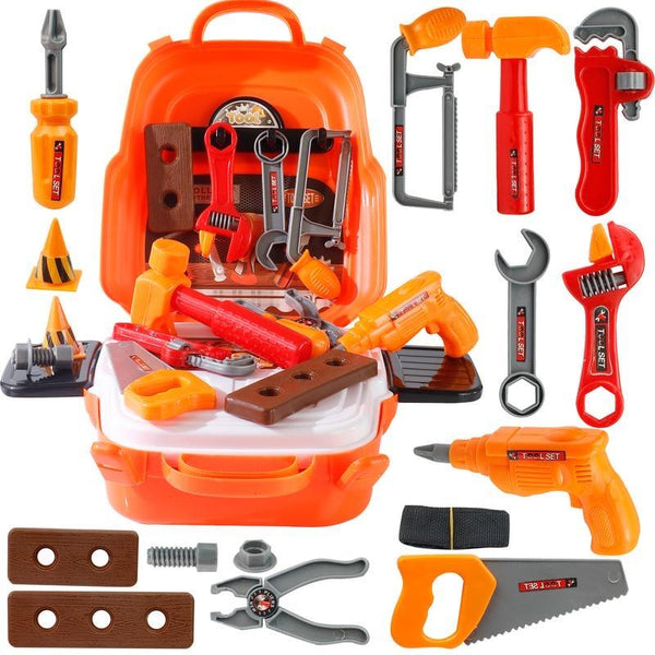 Kids Construction Tool Set – 22-Piece Pretend Play Backpack Kit - detail - detail