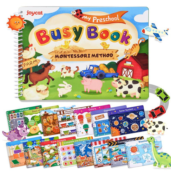 Montessori Busy Board for Kids Zipper Buckle Life Skills Activity Toy - primary - cover