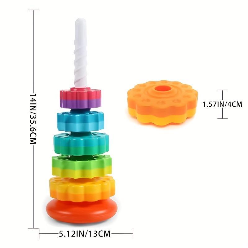 Rotating Tower Drop Toy Montessori Color Matching Gravity Play for Toddlers - primary - cover