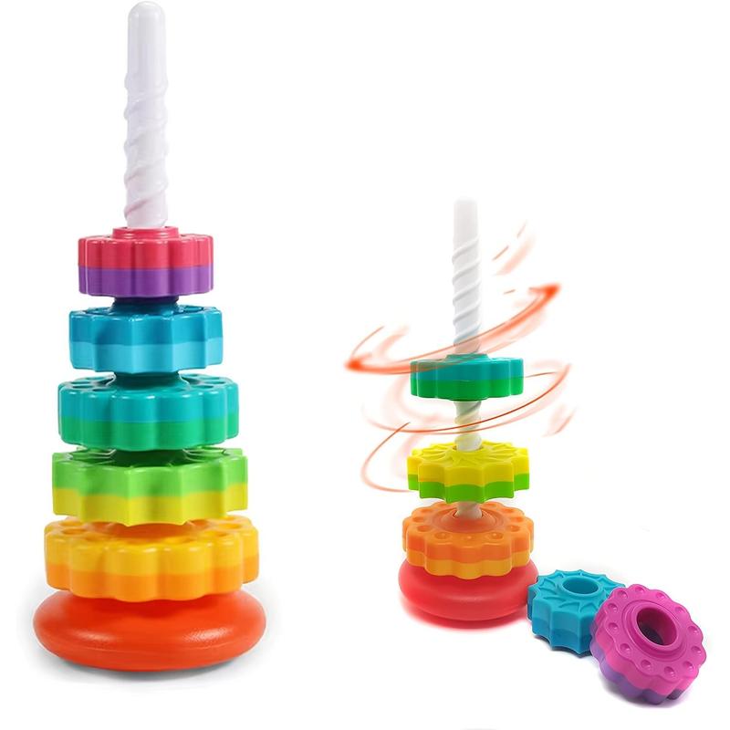 Rotating Tower Drop Toy Montessori Color Matching Gravity Play for Toddlers - primary - cover