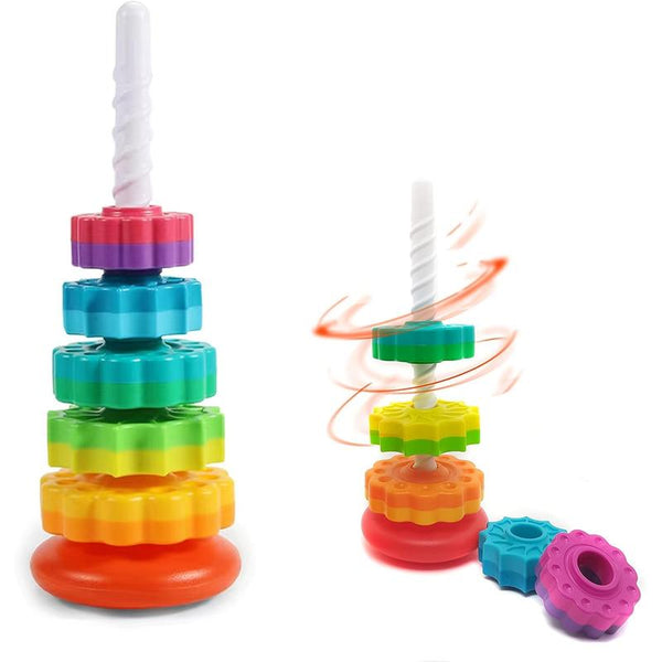 Rotating Tower Drop Toy Montessori Color Matching Gravity Play for Toddlers - primary - cover