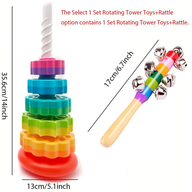 Rotating Tower Drop Toy Montessori Color Matching Gravity Play for Toddlers - detail - detail