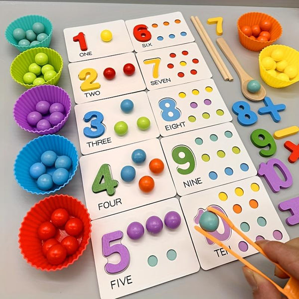 Montessori Arithmetic Toy Set Colorful Silicone Learning Tools for Early Math - primary - cover