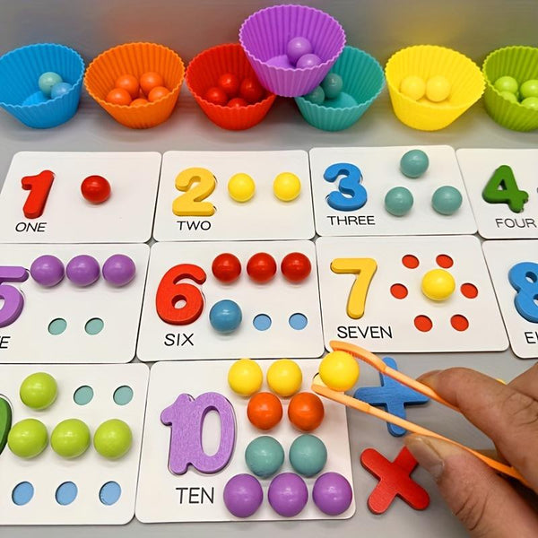 Montessori Arithmetic Toy Set Colorful Silicone Learning Tools for Early Math - primary - cover