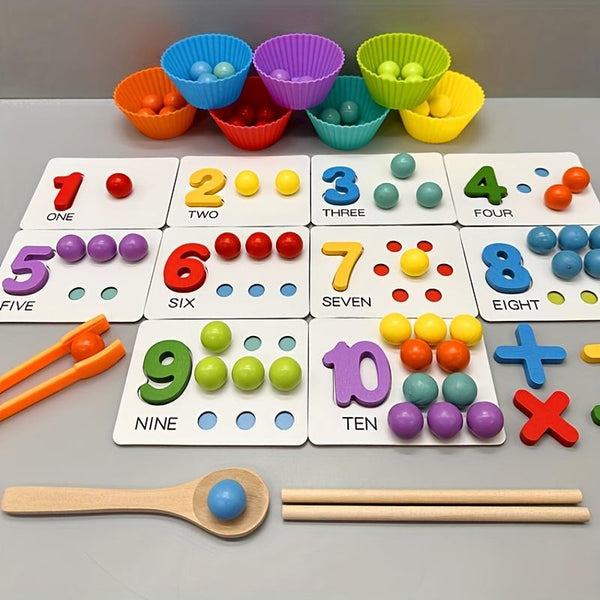Montessori Arithmetic Toy Set Colorful Silicone Learning Tools for Early Math - primary - cover