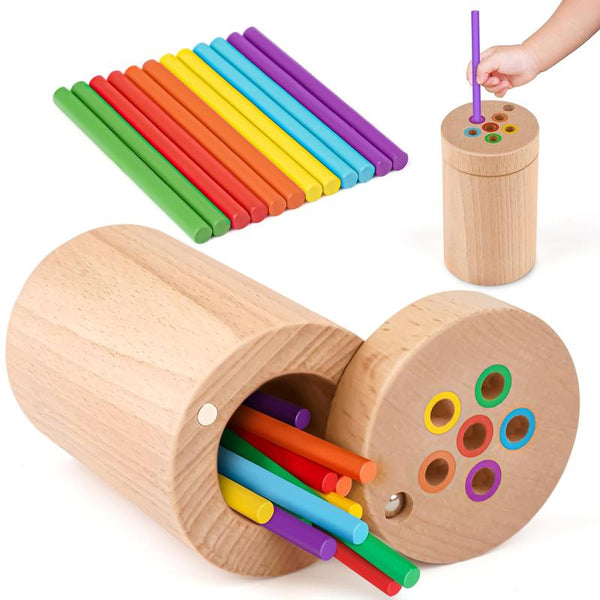 Wooden Montessori Color Sorting Toy Fine Motor Skill Builder for Toddlers - detail - detail