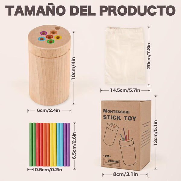 Wooden Montessori Color Sorting Toy Fine Motor Skill Builder for Toddlers - detail - detail