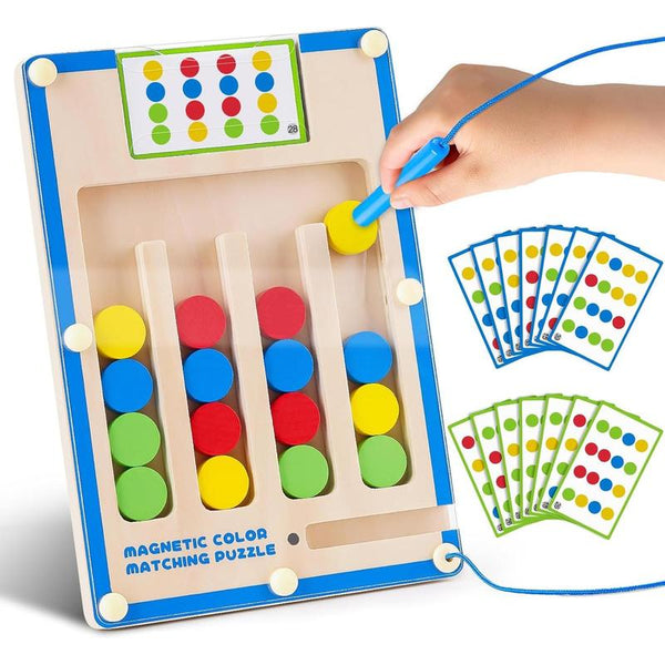 Montessori Magnetic Wooden Puzzle Game Portable Educational Toy for Ages 47 - primary - cover