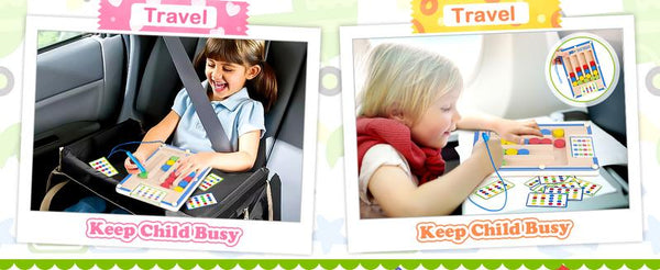 Montessori Magnetic Wooden Puzzle Game Portable Educational Toy for Ages 47 - lifestyle - detail