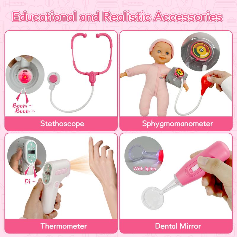 Doctor Pretend Playset 35-Piece Montessori Toy Kit for Imaginative Role Play - detail - detail