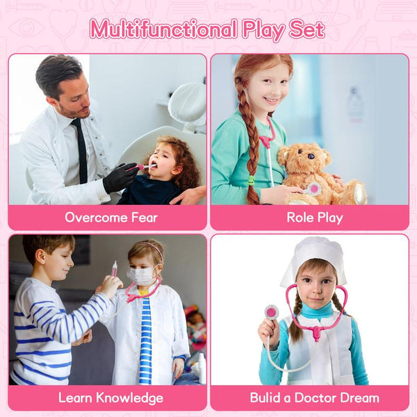 Doctor Pretend Playset 35-Piece Montessori Toy Kit for Imaginative Role Play - lifestyle - cover