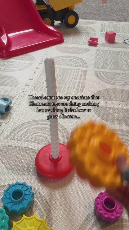 Rotating Tower Drop Toy – Montessori Color Matching & Gravity Play for Toddlers