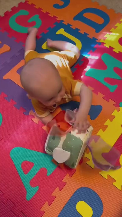 Baby Tissue Box Toy – Montessori Sensory Play