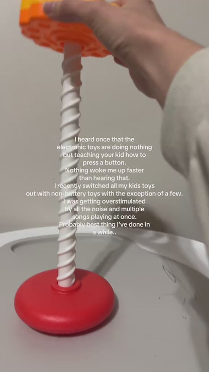 Rotating Tower Drop Toy – Montessori Color Matching & Gravity Play for Toddlers