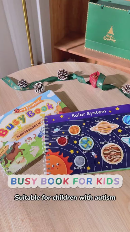 Montessori Busy Board for Kids – Zipper, Buckle & Life Skills Activity Toy