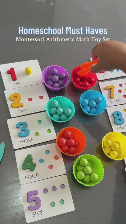 Montessori Arithmetic Toy Set – Colorful Silicone Learning Tools for Early Math