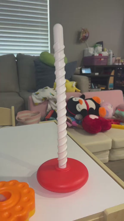 Rotating Tower Drop Toy – Montessori Color Matching & Gravity Play for Toddlers