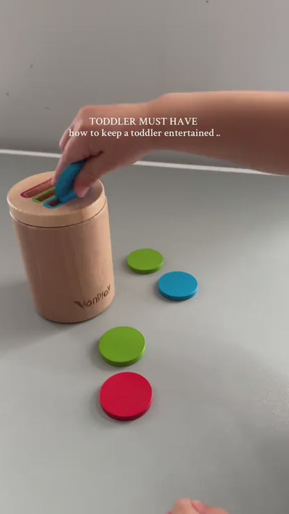 Wooden Montessori Color Sorting Toy – Fine Motor Skill Builder for Toddlers
