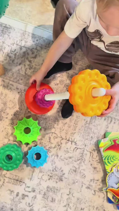 Rotating Tower Drop Toy – Montessori Color Matching & Gravity Play for Toddlers