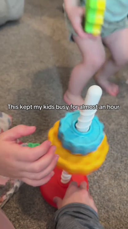 Rotating Tower Drop Toy – Montessori Color Matching & Gravity Play for Toddlers