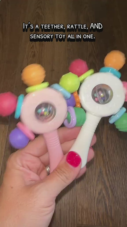 Sensory Teether Rattle Toy – Motor Skill Development & Birthday Gift